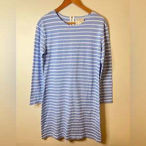 Sail to Sable Blue and White Striped Dress